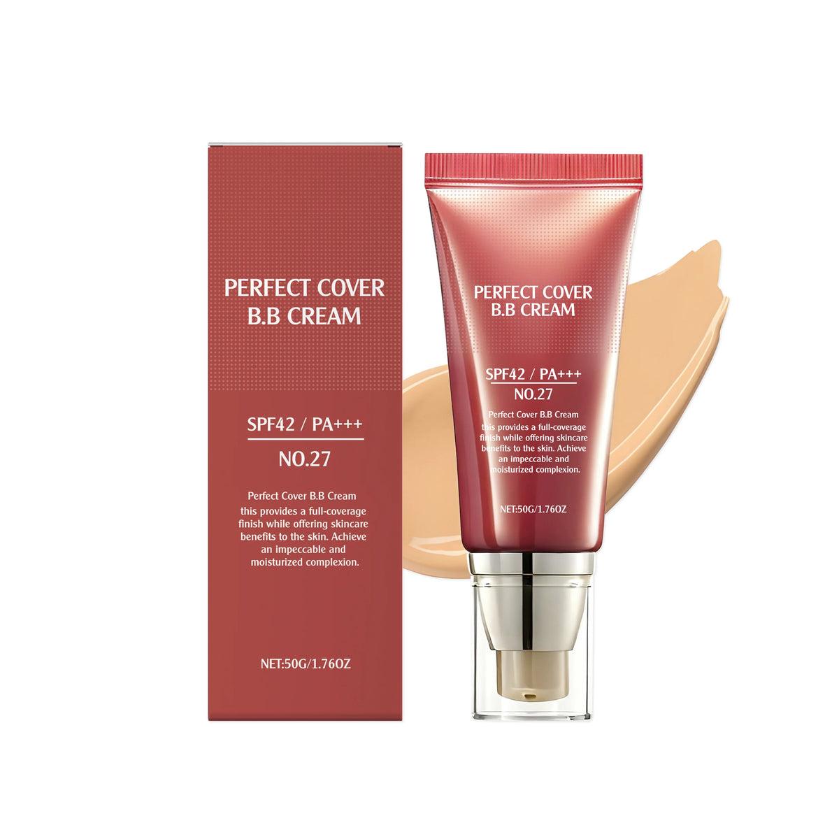Perfect Cover BB Cream Full Coverage Oil Control Brighten Skin Tone Fading Blemishes Lightweight Natural Makeup Face Concealer