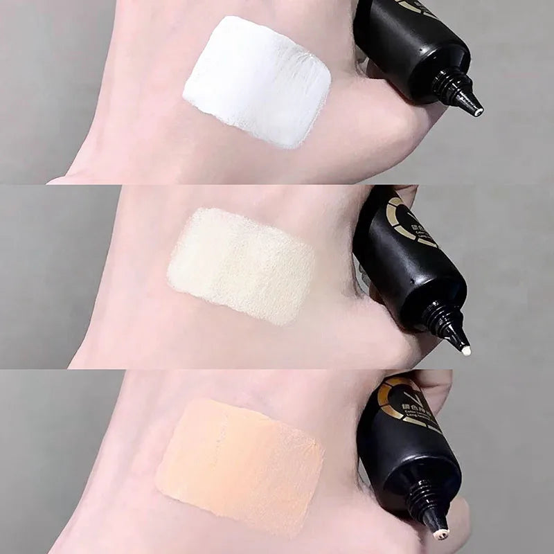 White Liquid Foundation for Halloween Goth Makeup Waterproof Full Coverage White Foundation Cosplay High Concealer Face Paint