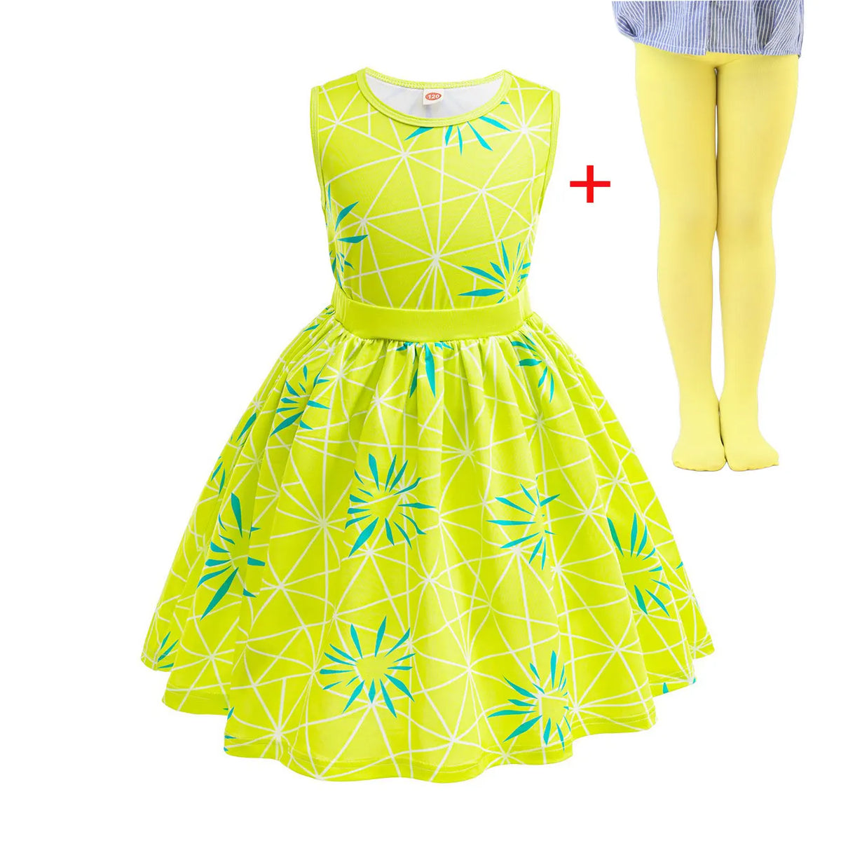 Emotion Drama Animated Film Costume Play Joy Cosplay Dress 2025 Kid Cartoon Movie Role Playing Princess Frock Halloween Apparel