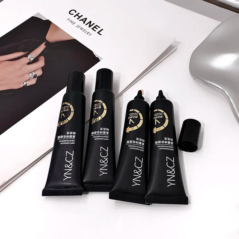 White Liquid Foundation for Halloween Goth Makeup Waterproof Full Coverage White Foundation Cosplay High Concealer Face Paint