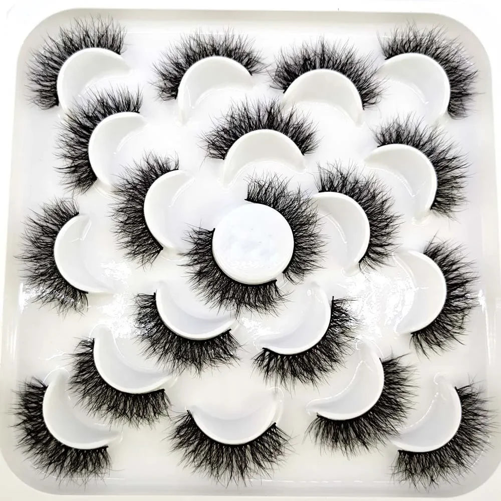NEW 10 pairs Handmade 3d mink lashes short False Eyelashes Cross Messy Dense Natural Eye Lashes Stage Makeup False Eyelashes