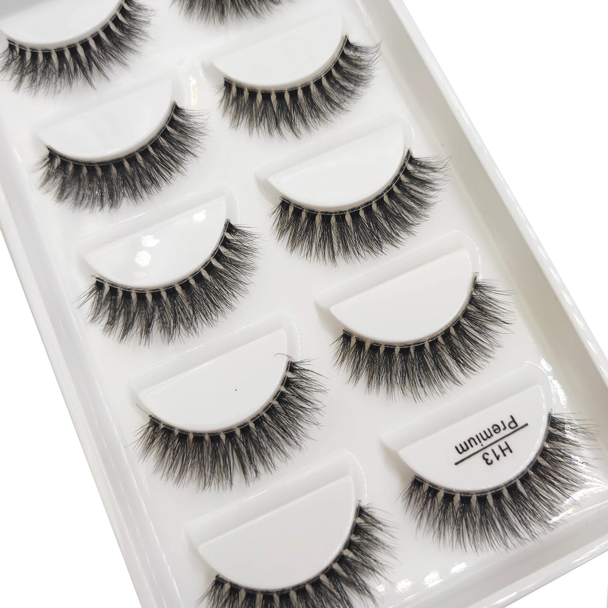 Transparent 3D Mink Eyelashes, Natural Clear False Eye Lashes, Soft Invisible Eyelash, Wispy Makeup Faux Cils, H13 X08, 5 Pairs