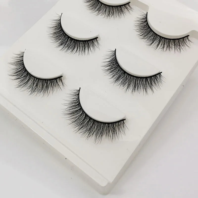 YSDO Half Eyelashes 3/10 Pairs Natural Full False Eyelashes 3D Lashes Cat Eye Fake Eyelashes Extension Faux Cils Makeup Tools