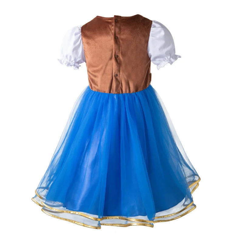 Kids Cowgirl Dress Complete Set  Western Cowboy Cowgirl Costume 4-Piece Set Christmas Play Outfit Halloween Clothes for Child