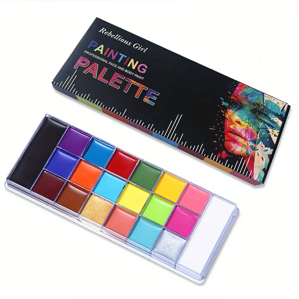 12/20 Colors Professional Face & Body Paint Palette ,Long Lasting, For Halloween SFX Special Effects & Cosplay Makeup