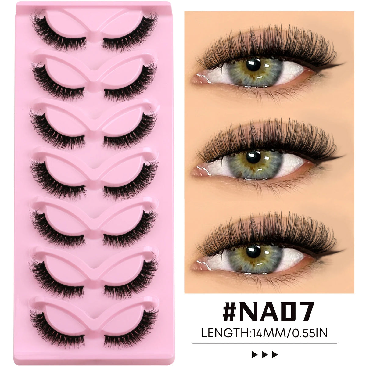 Veltrinay Cat Eye Lashes Natural Fake Lashes Winged End Eye Elongated Eyelashes Faux Mink Eyelashes False Lashes Makeup