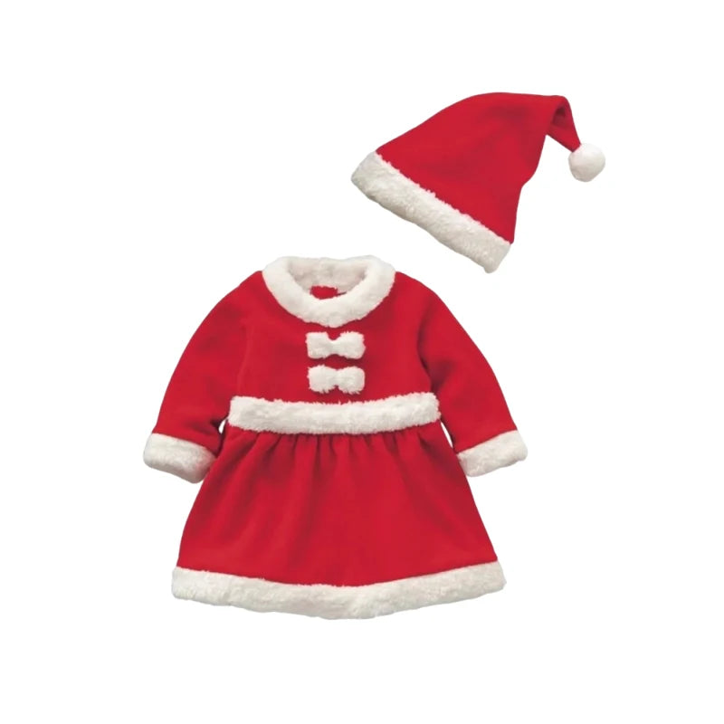 2026 Baby Girl Boy Christmas Costumes Red Santa Claus Suit Festival Halloween Cosplay Sets Christmas Baby Clothes