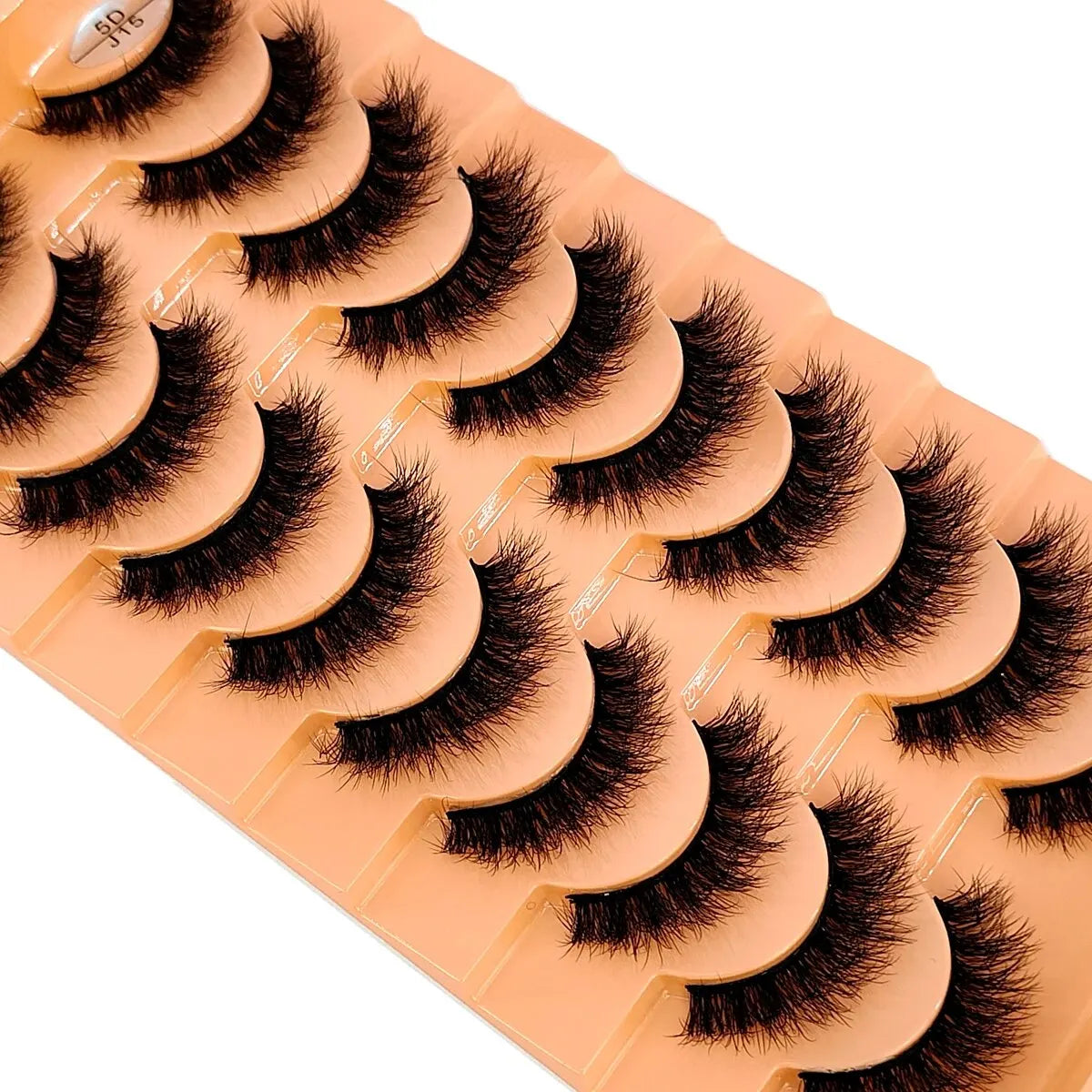 New 7/10 Pairs Faux Mink Eyelashes Handmade False Eyelashes Natural Nude Makeup Simulation Cross Messy Eye 3D Curly Eyelashes