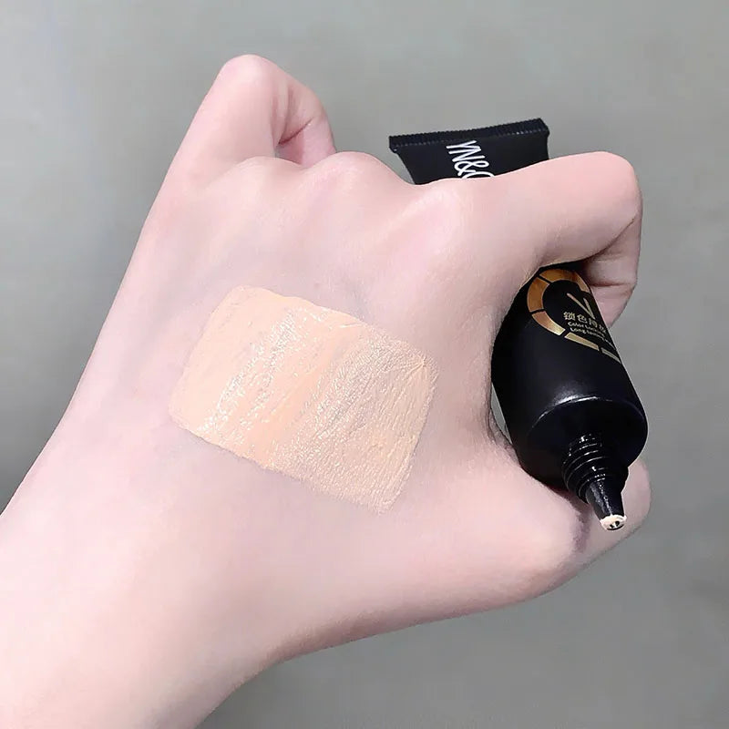 White Liquid Foundation for Halloween Goth Makeup Waterproof Full Coverage White Foundation Cosplay High Concealer Face Paint