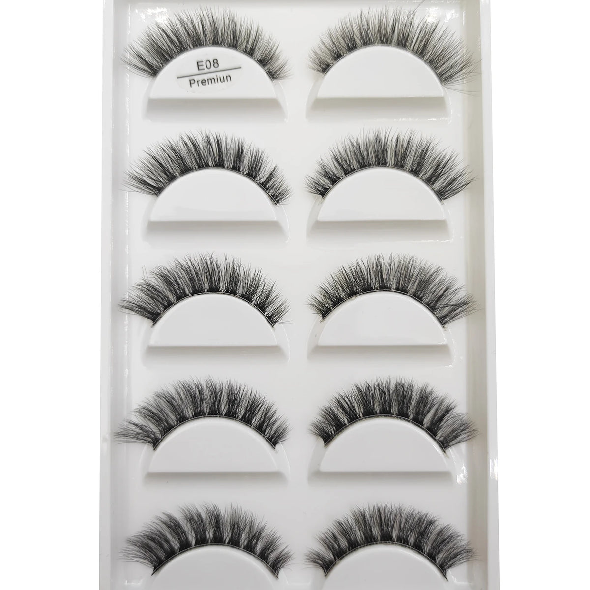 Transparent 3D Mink Eyelashes, Natural Clear False Eye Lashes, Soft Invisible Eyelash, Wispy Makeup Faux Cils, H13 X08, 5 Pairs