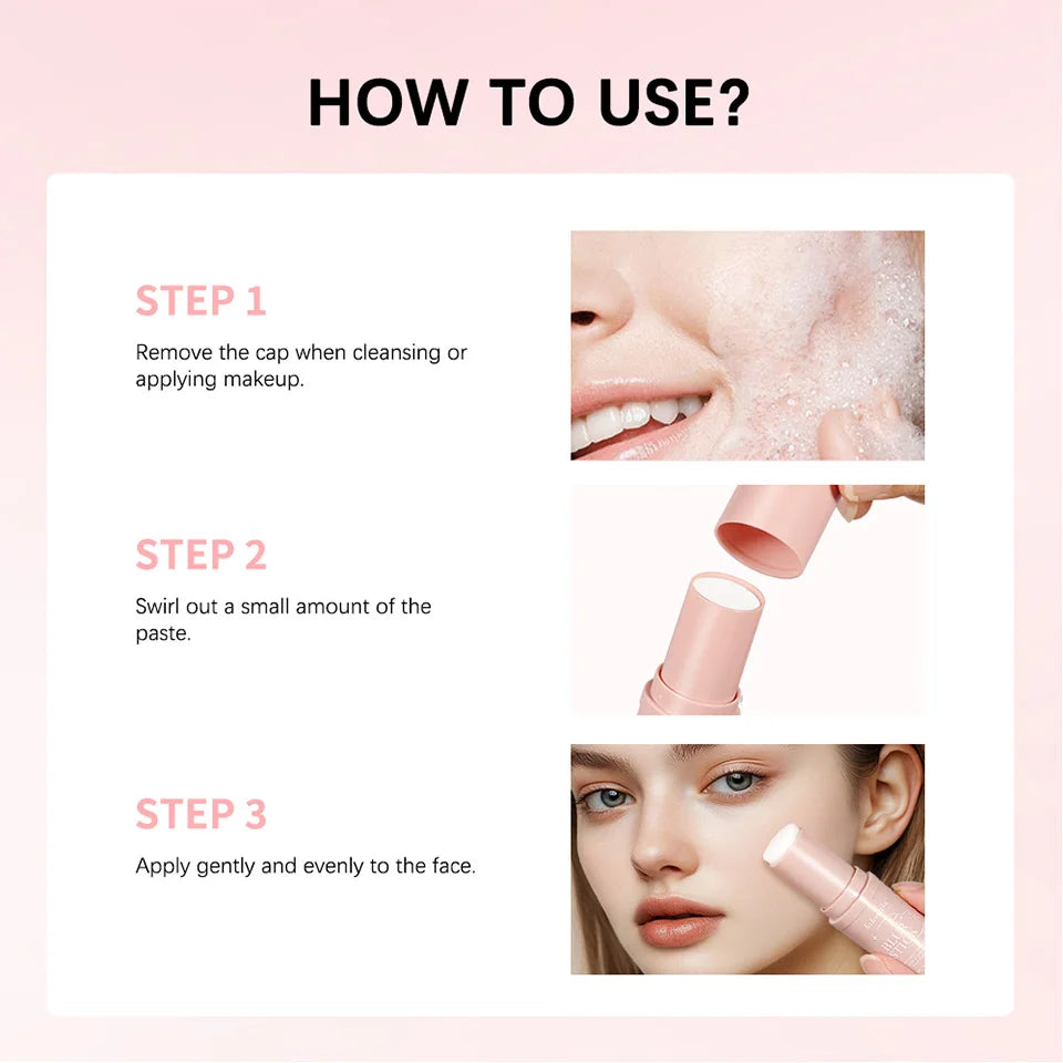 Blur Stick Instant Pore Eraser Primer Makeup Long-Lasting Oil Control Moisturizing Matte Finish Blur Pores Makeup