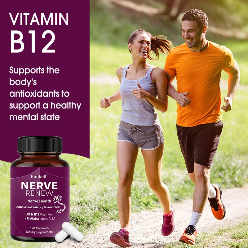 Nerve Support Supplements - Supports Healthy Nerve Function, Blood Flow, Circulation,Antioxidant,120 Capsules