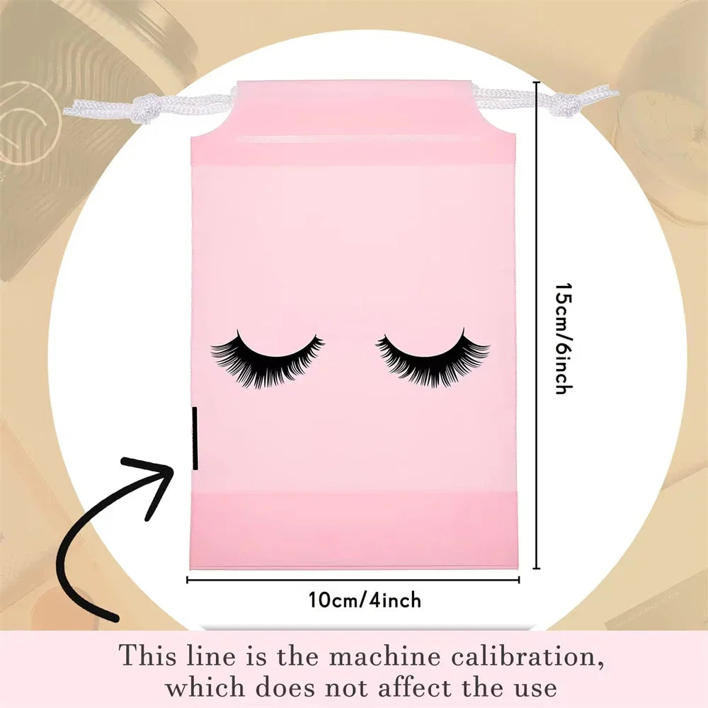 50PCS Travel Pouch Eyelash Aftercare Reusable Bag Cosmetic Bags Lashes Extension Supplies Beauty Travel Pouch Makeup Tools