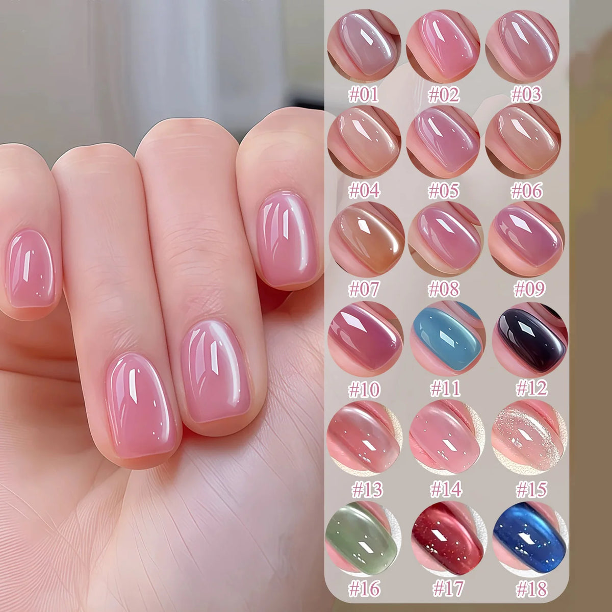 WS 10ml 6-Color Silver Water Light Cat Magnetic Gel Nail Polish Nail Supplies Vernis Semi Permanent Gel for Fall Winter Nails