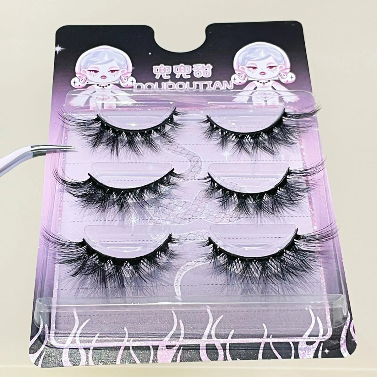 One-Piece Long Strip False Eyelashes Spicy Girl DIY Cosplay Wispy Strip Eyelashes Makeup Tool