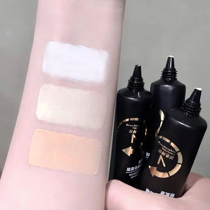 White Liquid Foundation for Halloween Goth Makeup Waterproof Full Coverage White Foundation Cosplay High Concealer Face Paint