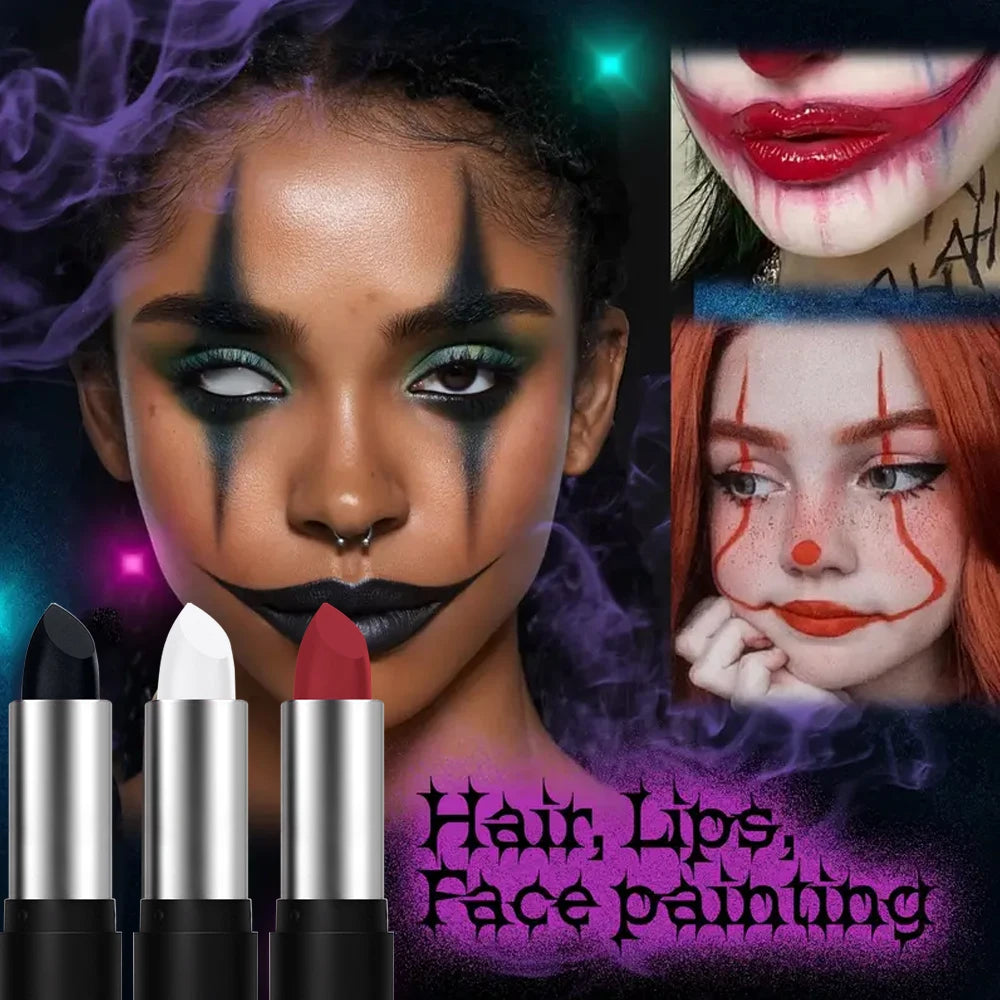 6 Colors Face Body Paint Stick Cream Eyeblack Tube Body Painting Blendable Sticks For Halloween Cosplay Joker Face Paint Makeup