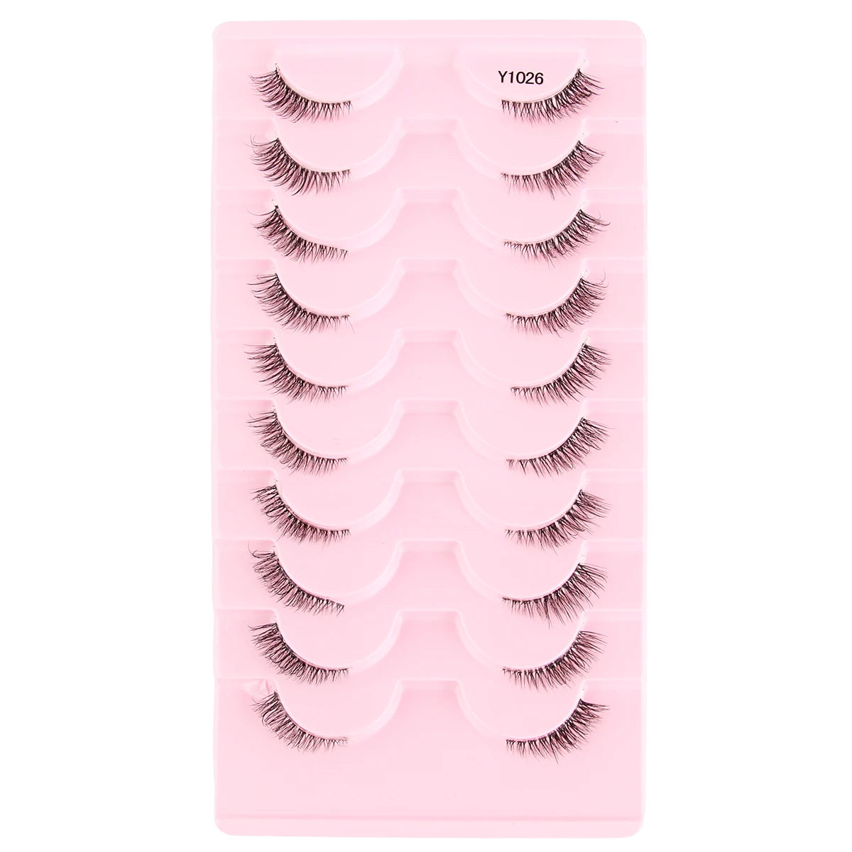 SHIDISHANGPIN False Lashes Extension 3/10 Pairs 3D Mink Eyelash Half Lashes Natural Cat Eye Eyelashes Makeup Faux Cils Fake Lash