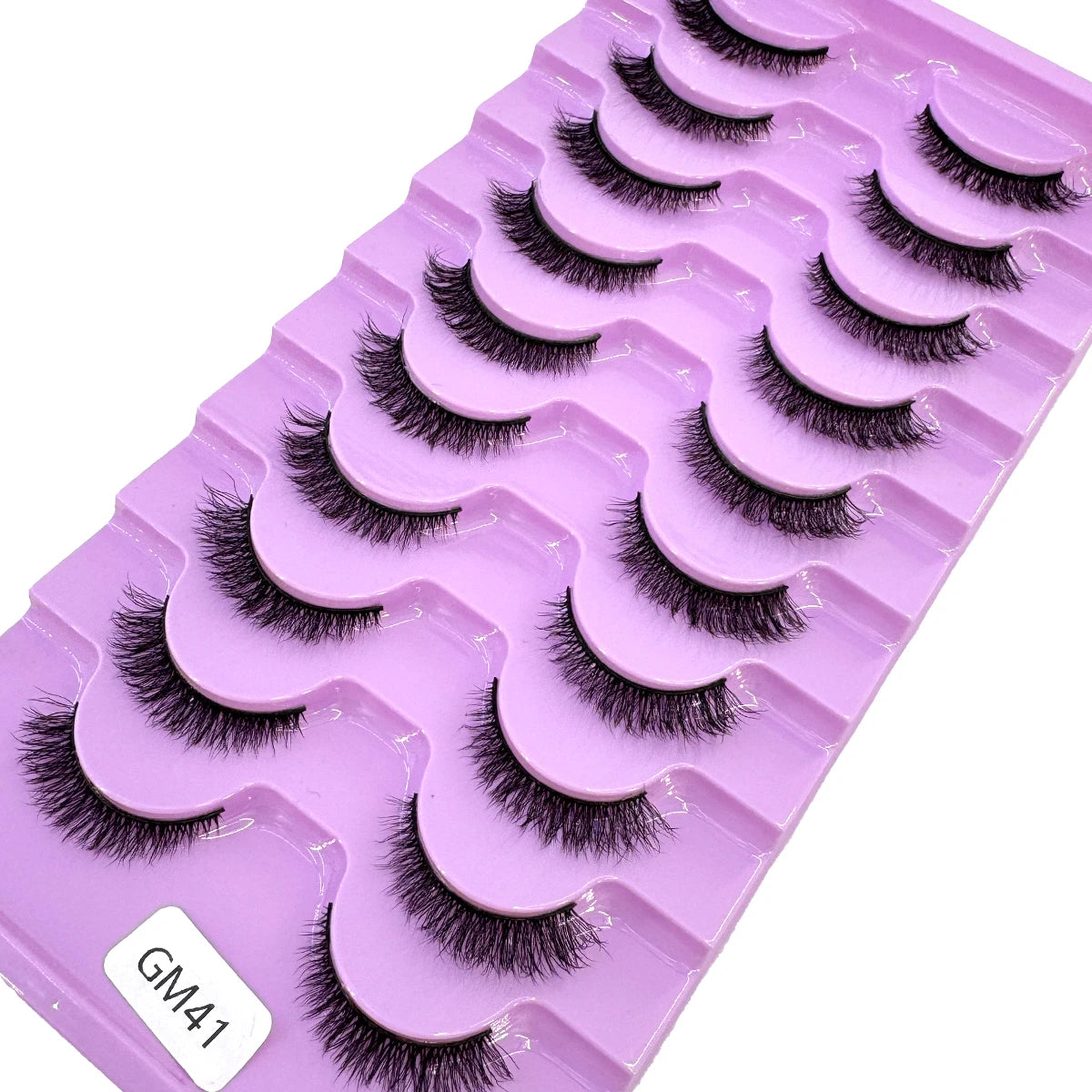 New 7/10 Pairs Faux Mink Eyelashes Handmade False Eyelashes Natural Nude Makeup Simulation Cross Messy Eye 3D Curly Eyelashes