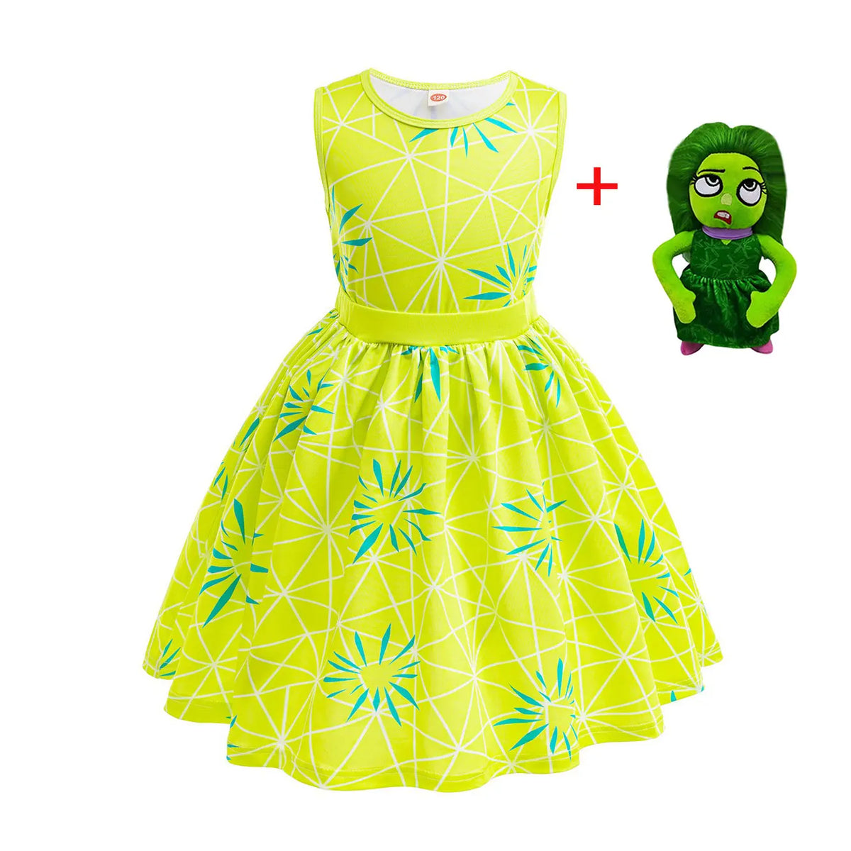 Emotion Drama Animated Film Costume Play Joy Cosplay Dress 2025 Kid Cartoon Movie Role Playing Princess Frock Halloween Apparel