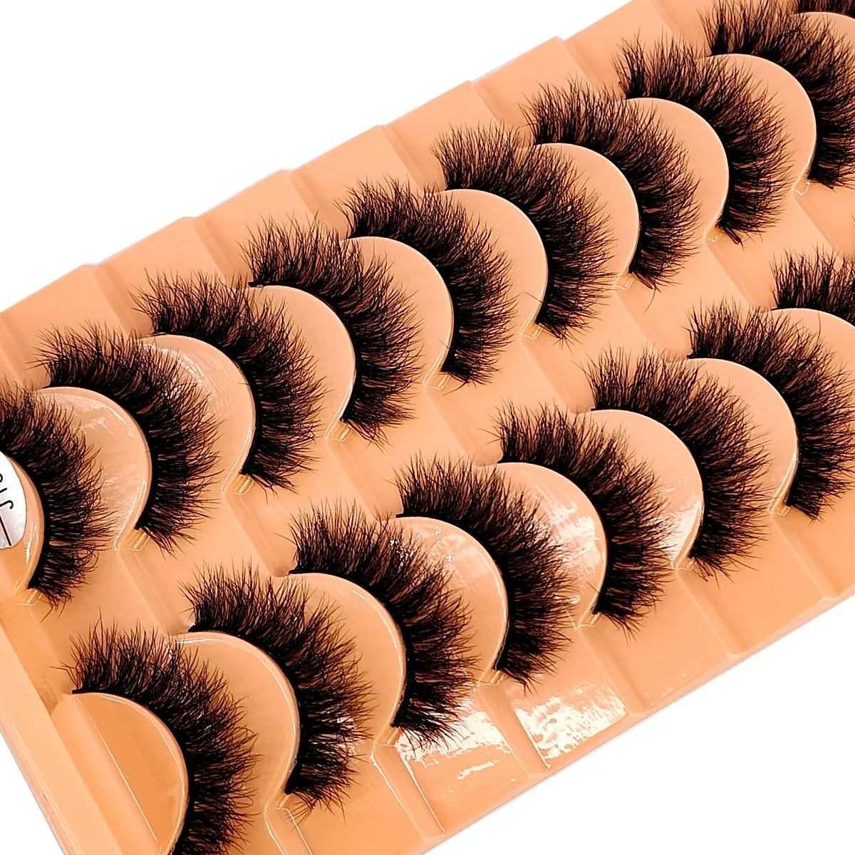 New 7/10 Pairs Faux Mink Eyelashes Handmade False Eyelashes Natural Nude Makeup Simulation Cross Messy Eye 3D Curly Eyelashes