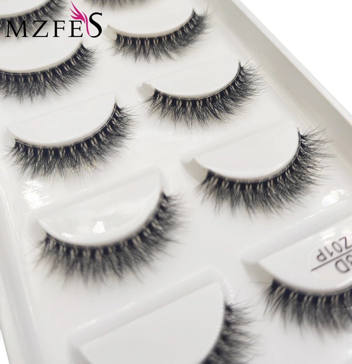 Transparent 3D Mink Eyelashes, Natural Clear False Eye Lashes, Soft Invisible Eyelash, Wispy Makeup Faux Cils, H13 X08, 5 Pairs