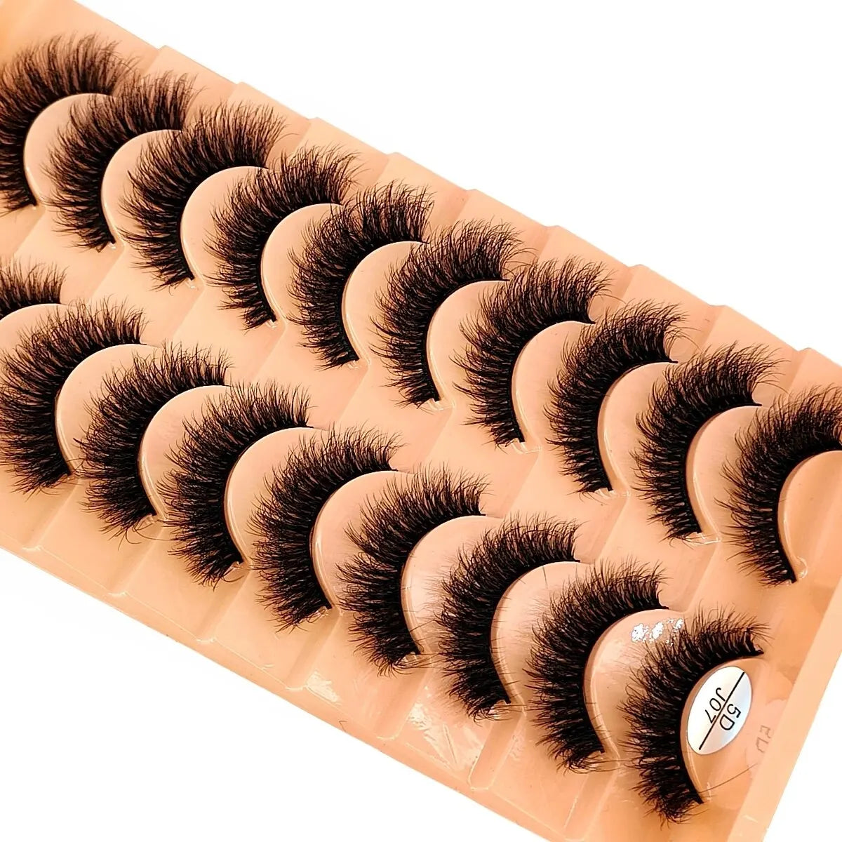 New 7/10 Pairs Faux Mink Eyelashes Handmade False Eyelashes Natural Nude Makeup Simulation Cross Messy Eye 3D Curly Eyelashes