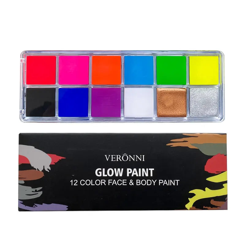 12/20 Colors Professional Face & Body Paint Palette ,Long Lasting, For Halloween SFX Special Effects & Cosplay Makeup