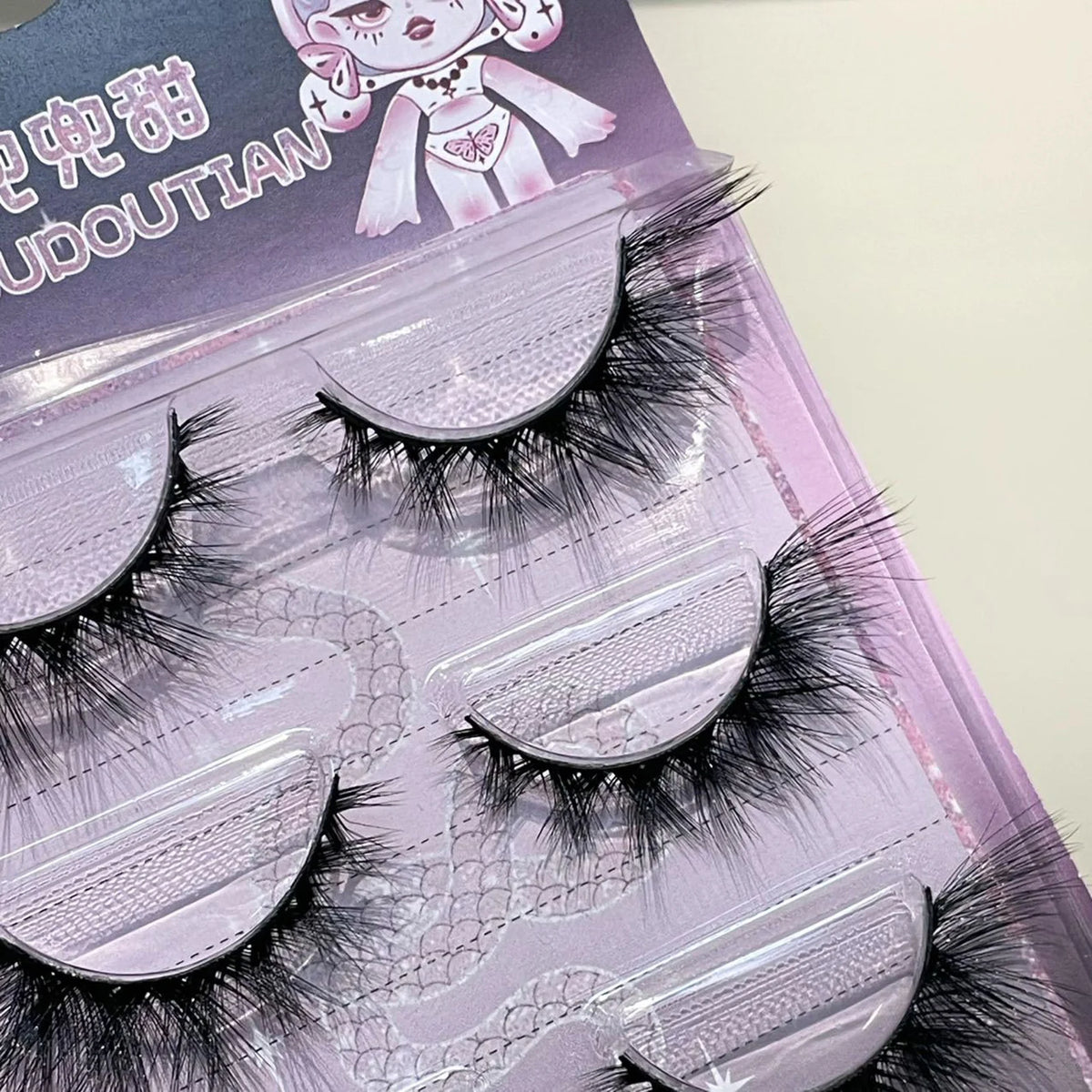 One-Piece Long Strip False Eyelashes Spicy Girl DIY Cosplay Wispy Strip Eyelashes Makeup Tool