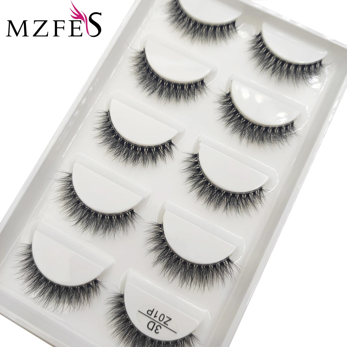Transparent 3D Mink Eyelashes, Natural Clear False Eye Lashes, Soft Invisible Eyelash, Wispy Makeup Faux Cils, H13 X08, 5 Pairs