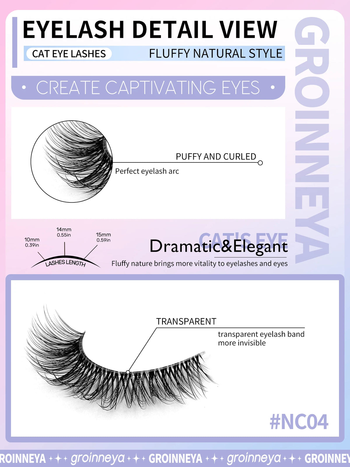 VELTRINAY Cat Eye Lashes Natural Eyelashes Short Wispy Lash Strips Volume Cateye False Eyelash Fake Lashes Natural Look Makeup
