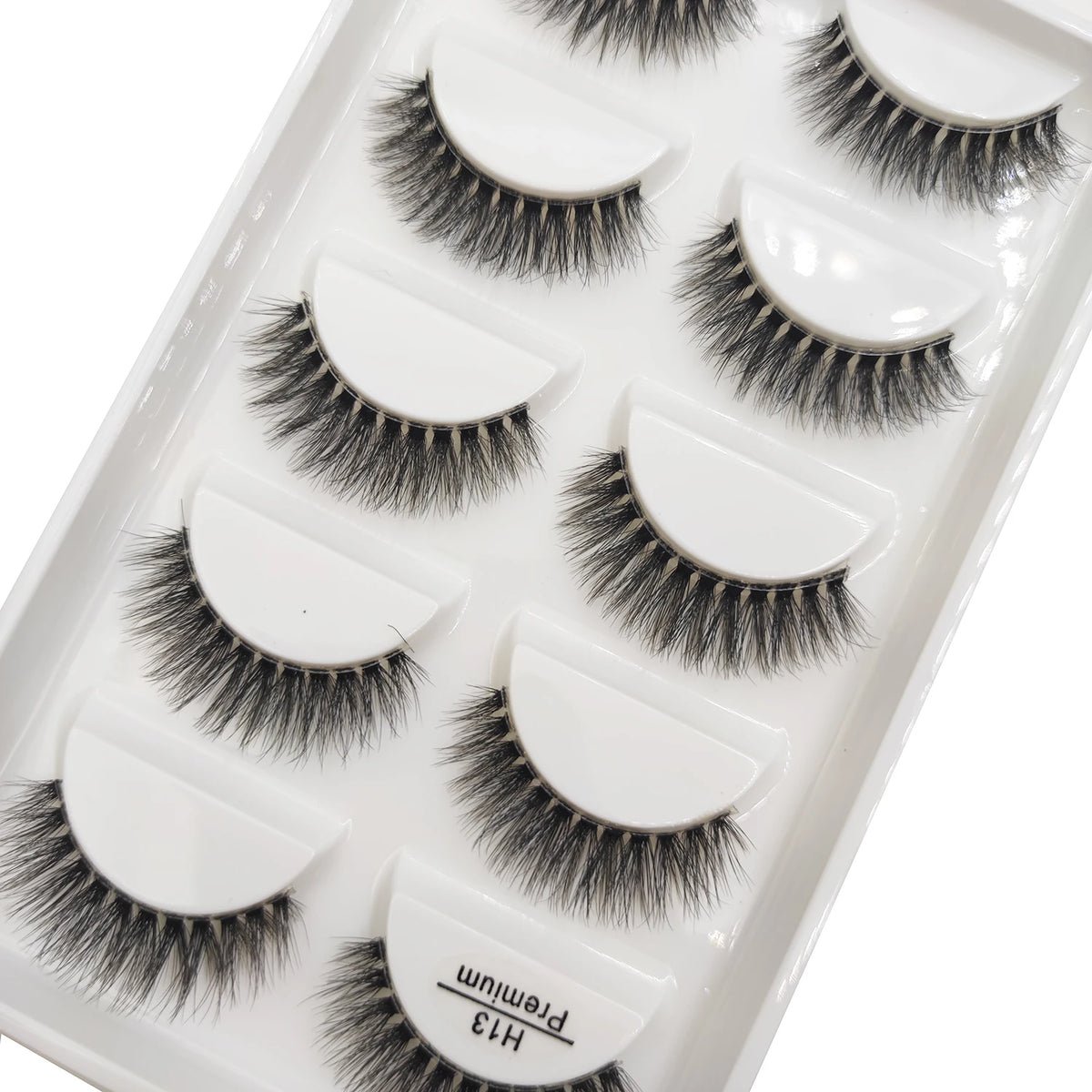 Transparent 3D Mink Eyelashes, Natural Clear False Eye Lashes, Soft Invisible Eyelash, Wispy Makeup Faux Cils, H13 X08, 5 Pairs