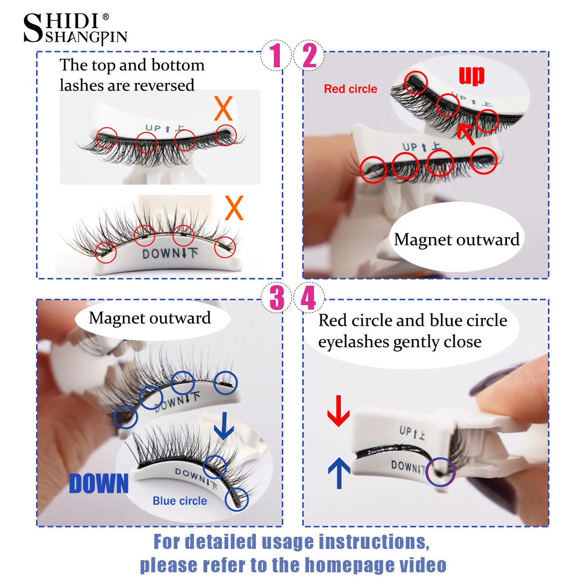 Magnetic Eyelashes No Glue Needed Reusable Natural Look 3D Faux Mink Lashes Easy Apply Magnetic Lashes Set for Eye Makeup Tool