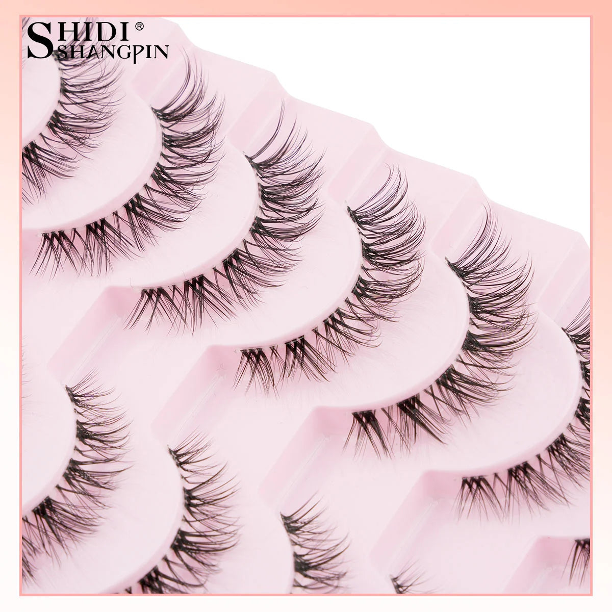 SHIDISHANGPIN False Lashes Extension 3/10 Pairs 3D Mink Eyelash Half Lashes Natural Cat Eye Eyelashes Makeup Faux Cils Fake Lash
