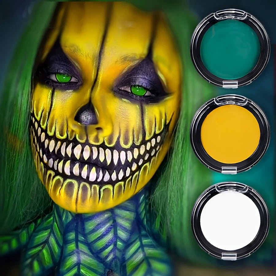 12-Color Creamy Oil Paint Set, Luminous & Sunlight Color Changing Body Paint. This Water-Based Cream Facial Paint Is a Must-Have