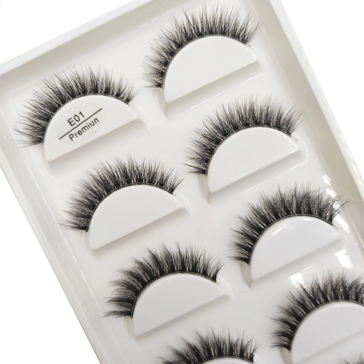 Transparent 3D Mink Eyelashes, Natural Clear False Eye Lashes, Soft Invisible Eyelash, Wispy Makeup Faux Cils, H13 X08, 5 Pairs