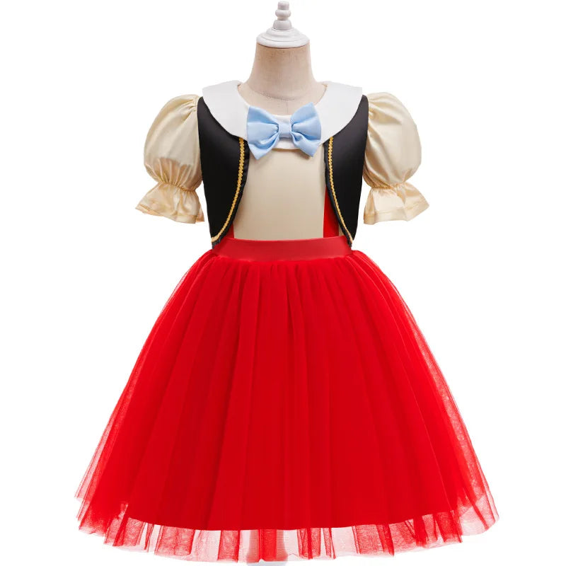 Pinocchio Costume for Boy Girl Classic Fairy Tale Cosplay Set with Hat Long Nose Gloves Fairy Tale Party Outfit for Halloween
