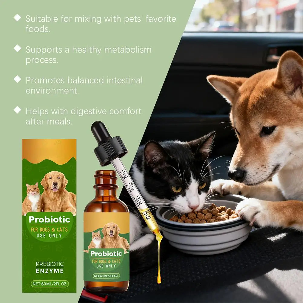Pet Nutrition Supplement Probiotic Drops Containing Enzymes Used For Dog Cat Digestion And Boosts Immune Daily Health Supplement