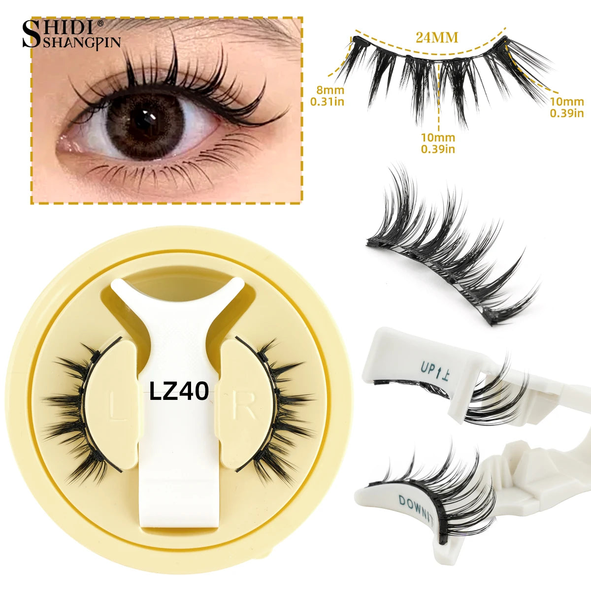Magnetic Eyelashes No Glue Needed Reusable Natural Look 3D Faux Mink Lashes Easy Apply Magnetic Lashes Set for Eye Makeup Tool