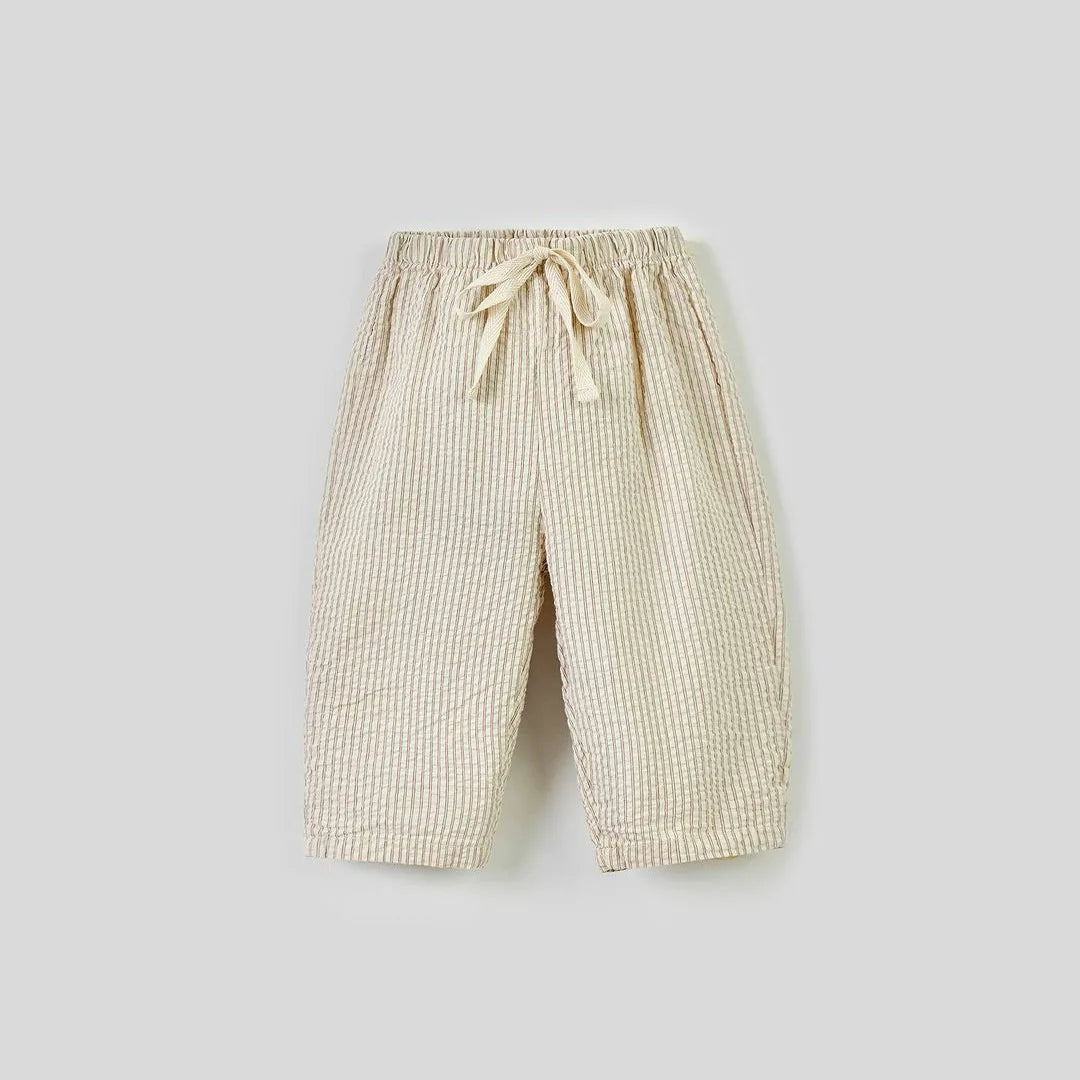 Fashion Baby Girl Boy Cotton Striped Pant Infant Toddler Child Trousers Loose Spring Autumn Summer Pant Baby Clothes 1-7Y