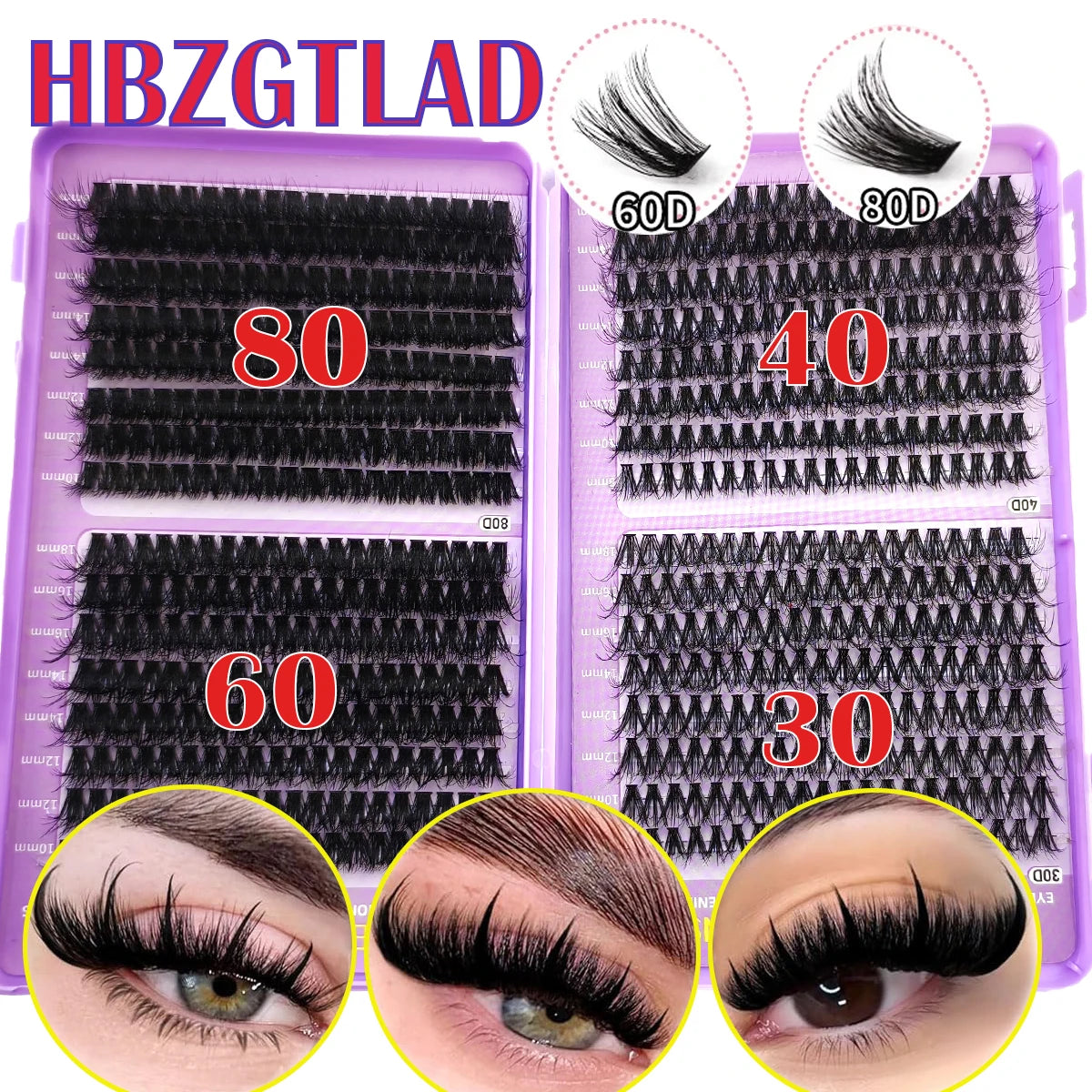640pcs eyelash book single cluster false eyelashes 32rows 30P-200P Makeup Tools Faux Cils8-18mm dramatic eyelashe Mixed Tray ﻿