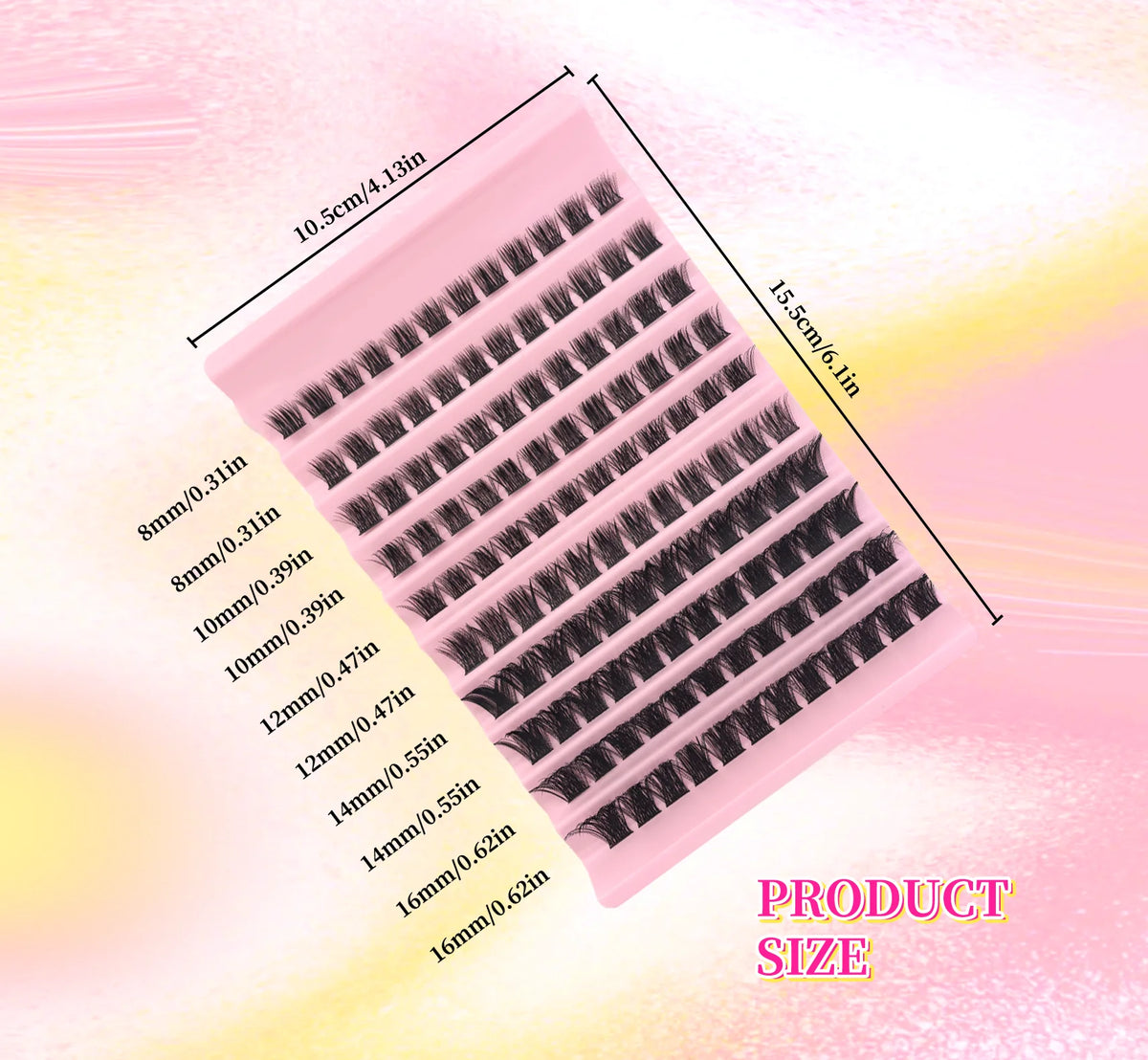 Big Capacity Super Bunch DIY Cluster Lashes 8-16mm Mix Charm Style Eyelashes Extension False Eyelash Makeup Tool Russian Volume