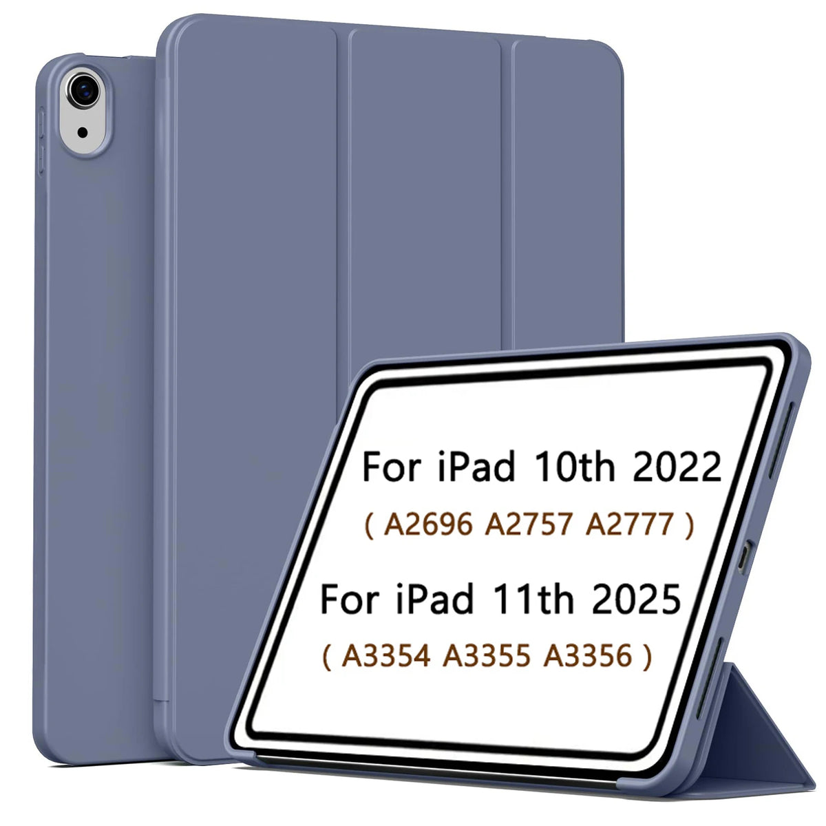 For iPad (A16) 11th Generation Case 11 Inch 2025, for iPad 10th Generation Case 10.9 2022, Magnetic Slim Trifold Stand Cover