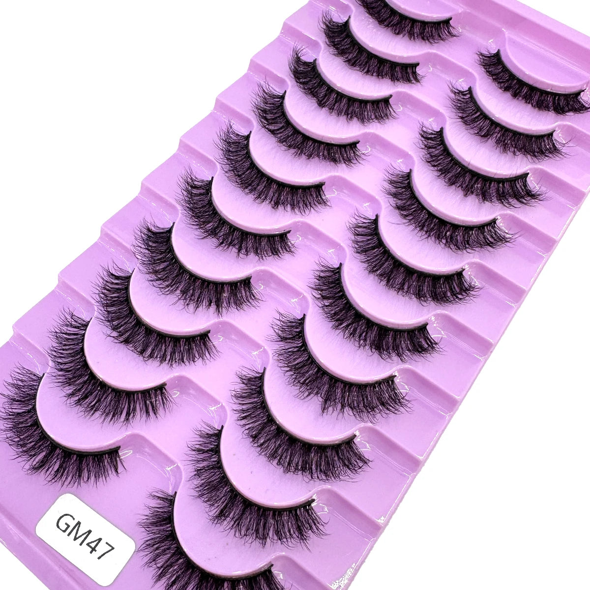 New 7/10 Pairs Faux Mink Eyelashes Handmade False Eyelashes Natural Nude Makeup Simulation Cross Messy Eye 3D Curly Eyelashes