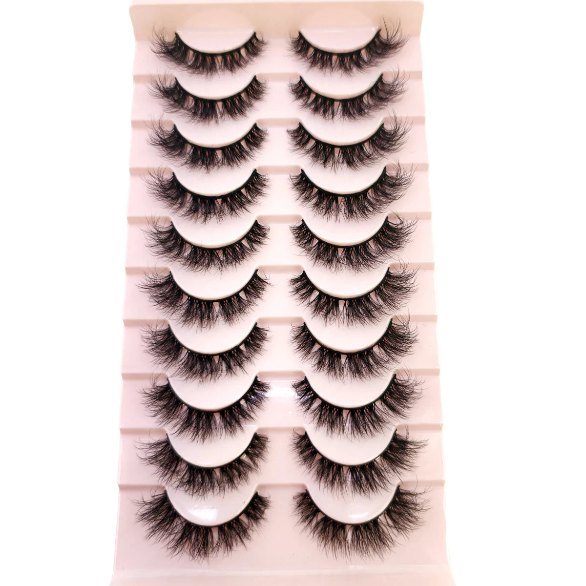 NEW 10 Pairs 100% Real Fake Mink Eyelashes 3D Natural False Eyelashes 3D Mink Lashes Soft Eyelash Extension Makeup Kit Cilios H1