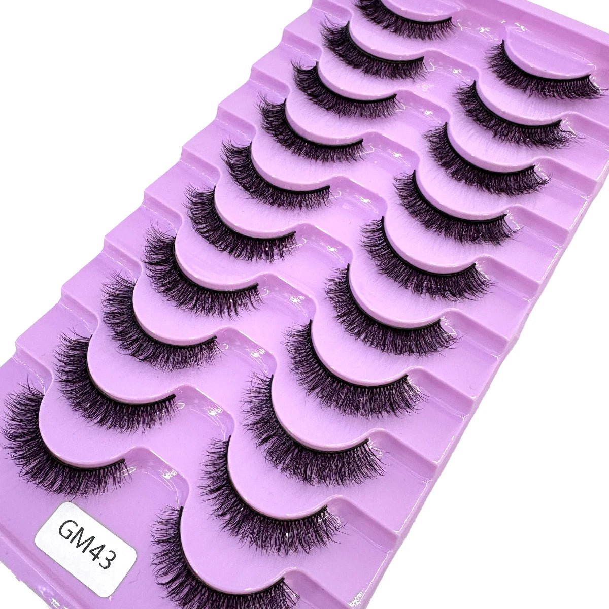 New 7/10 Pairs Faux Mink Eyelashes Handmade False Eyelashes Natural Nude Makeup Simulation Cross Messy Eye 3D Curly Eyelashes