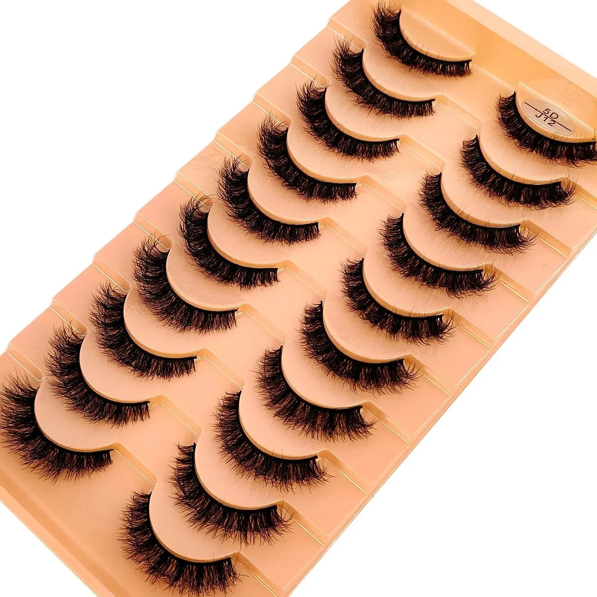 New 7/10 Pairs Faux Mink Eyelashes Handmade False Eyelashes Natural Nude Makeup Simulation Cross Messy Eye 3D Curly Eyelashes