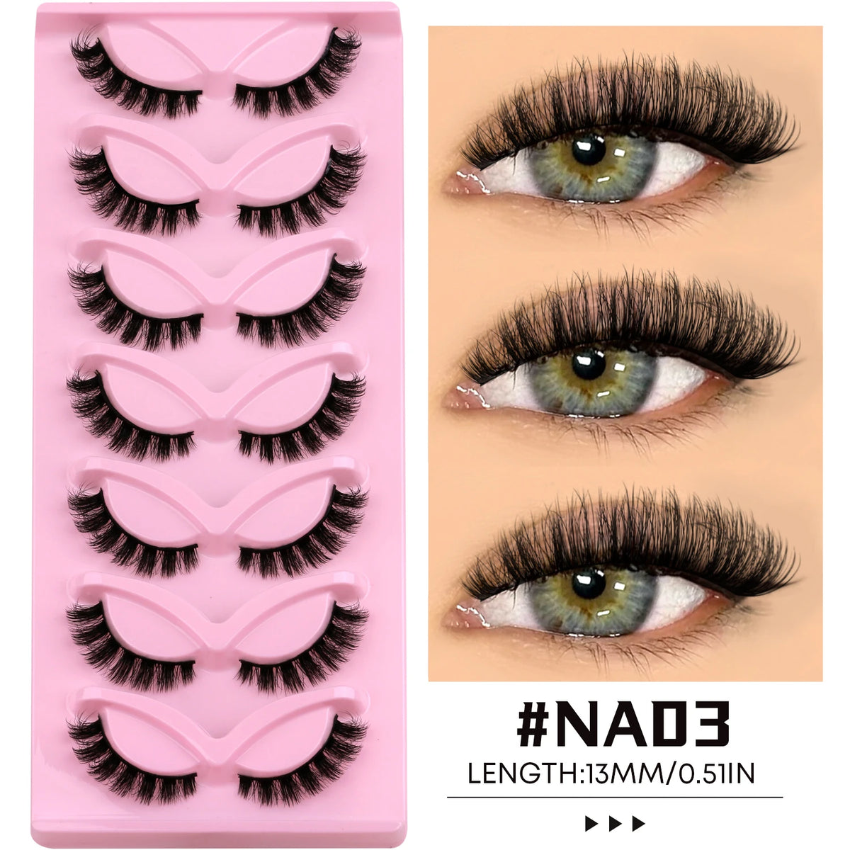 Veltrinay Cat Eye Lashes Natural Fake Lashes Winged End Eye Elongated Eyelashes Faux Mink Eyelashes False Lashes Makeup