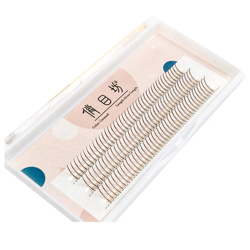 8-12mm A-Type Brown Individual Cluster Lashes, Soft Natural Fairy Strand Eyelashes, black Lashes for Korean Makeup Look