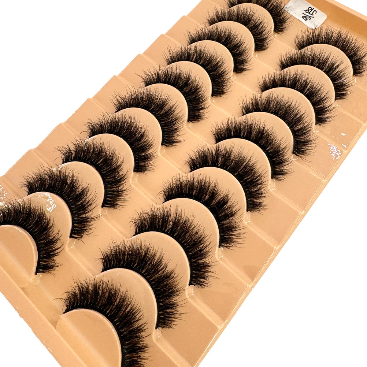 New 7/10 Pairs Faux Mink Eyelashes Handmade False Eyelashes Natural Nude Makeup Simulation Cross Messy Eye 3D Curly Eyelashes